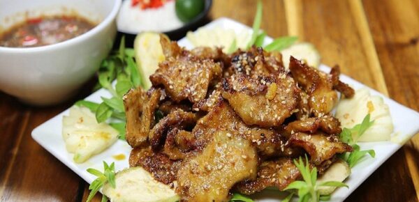 Nạc heo ướp sa tế
